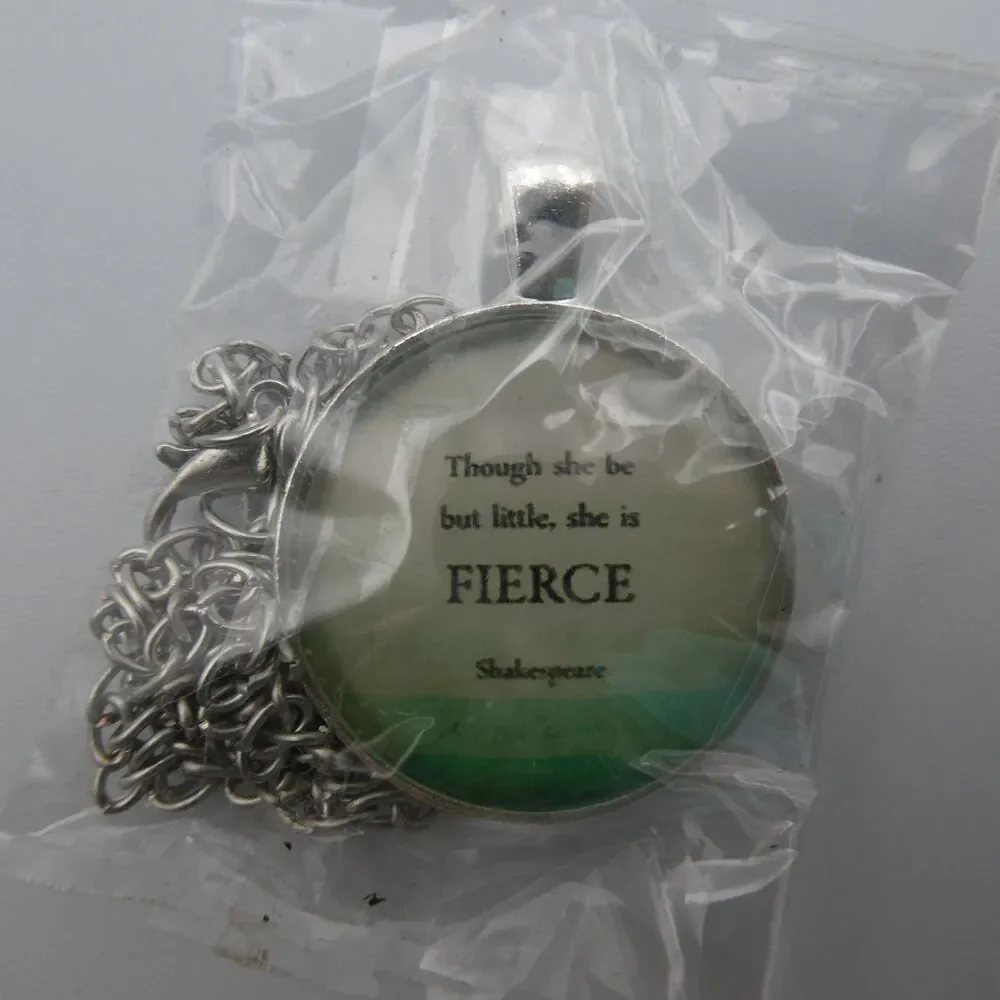 Lot of 9 Glass Cabochon Pendant Necklaces Graphic Art Quote Yin Yang Celestial
